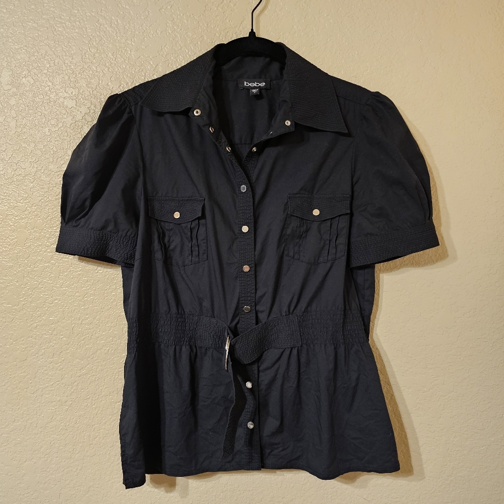 Bebe belted y2k blouse